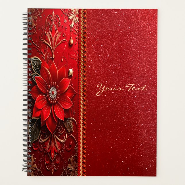 Planificateur de vacances Fleur Rouge (Devant)