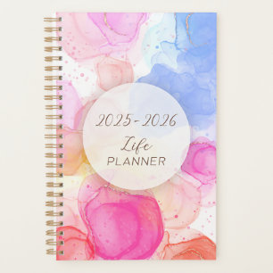 Planificateur de vie 2025-2026 - Rêves d'aquarelle