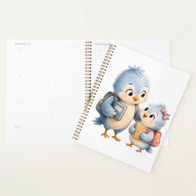 Planificateur de vie quotidienne Blue Bird (Devant avec enveloppe)