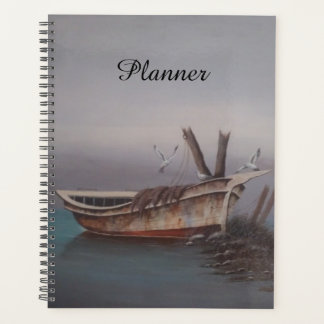 Planificateur de vieux skiff en bois
