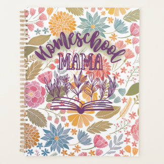 Planificateur d'école familiale, design floral