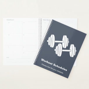 Planificateur d'entraînement minimal gris blanc av