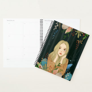 Planificateur d'illustration de fille