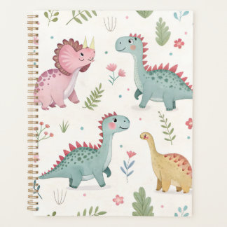 Planificateur Dinosaures Aquarelle