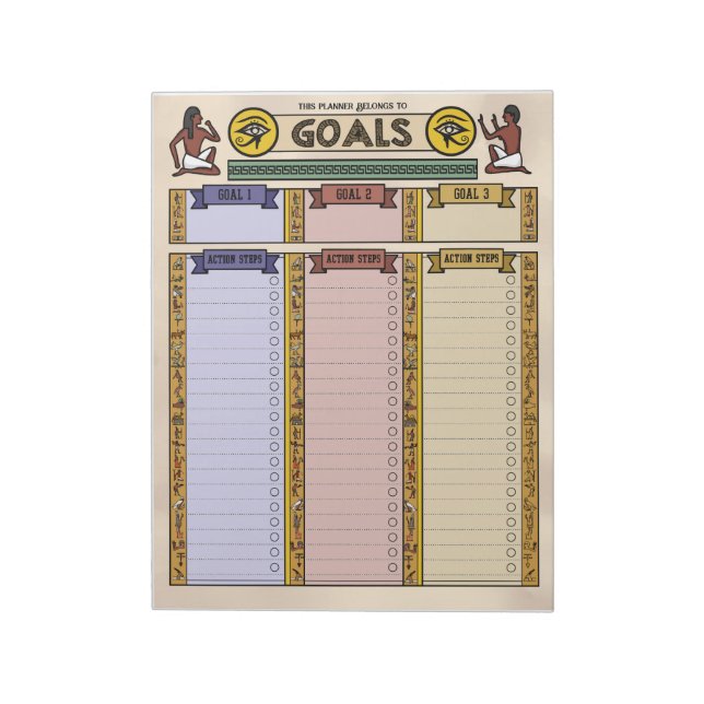 Planificateur d'objectifs Eye of Horus Bloc-notes  (Tourné)