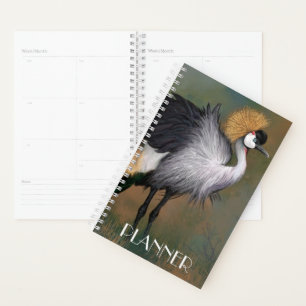 Planificateur d'oiseaux de la grue grise couronnée