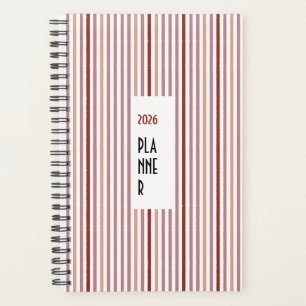 Planificateur Echo Trails 2026 – Rayures roses