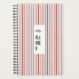 Planificateur Echo Trails 2026 – Rayures roses