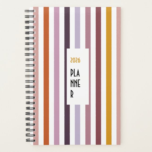 Planificateur Echo Trails 2026 – Teintes roses (Devant)