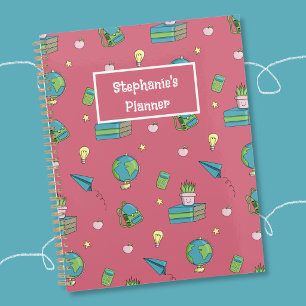 Planificateur École Élémentaire Rose avec Motif Do
