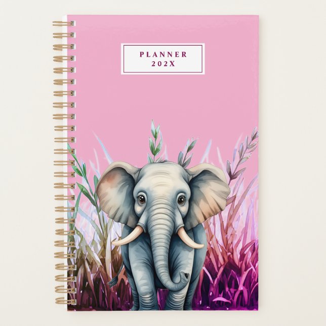 Planificateur Éléphant pour Enfants (Devant)