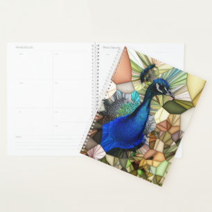 Planificateur en mosaïque Peacock coloré