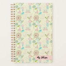 Planificateur enseignant personnalisé avec nom