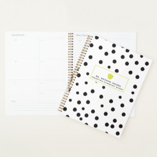Planificateur enseignant Polka Dot Neon