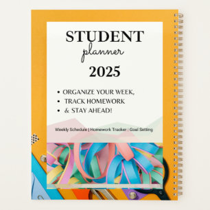 Planificateur étudiant 2025 Horaire hebdomadaire