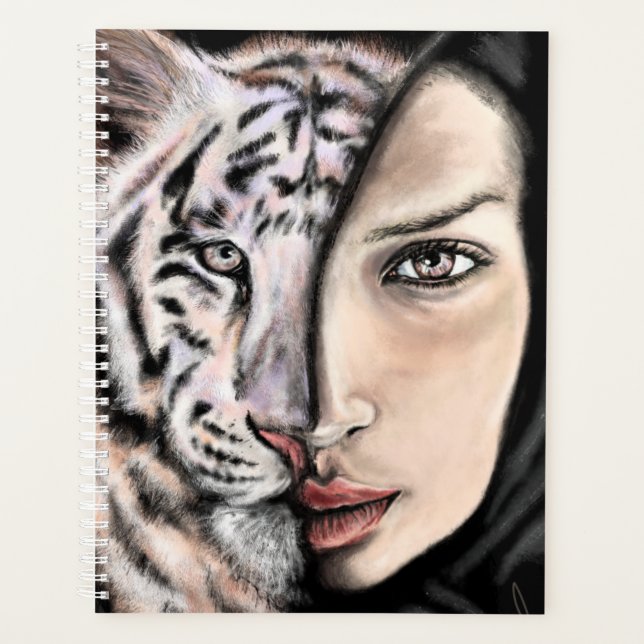 Planificateur fille tigre blanc (Devant)