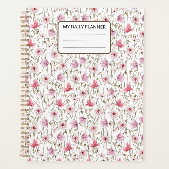 PLANIFICATEUR FLEURI ROSE (Devant)