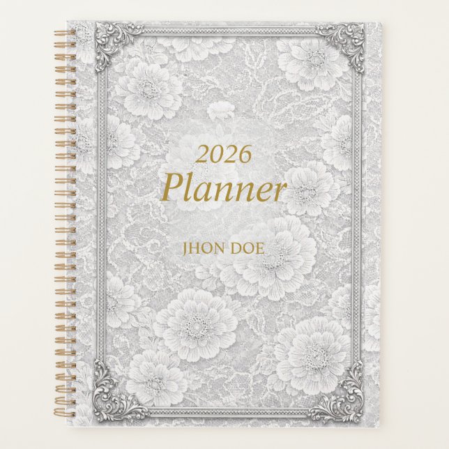 Planificateur Fleurly Simple avec cadre  (Devant)
