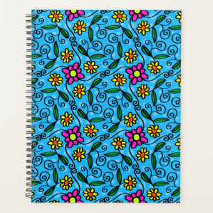 Planificateur floral abstrait