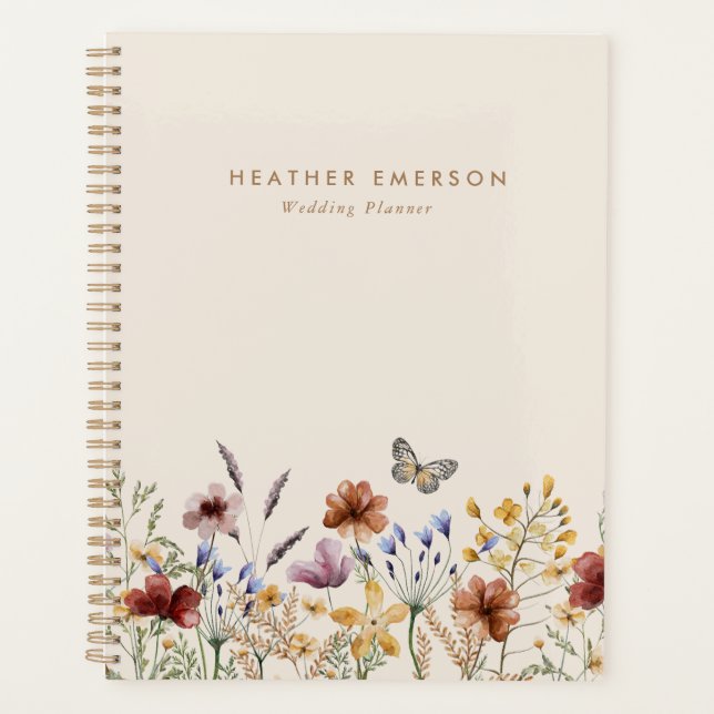 Planificateur floral aquarelle (Devant)