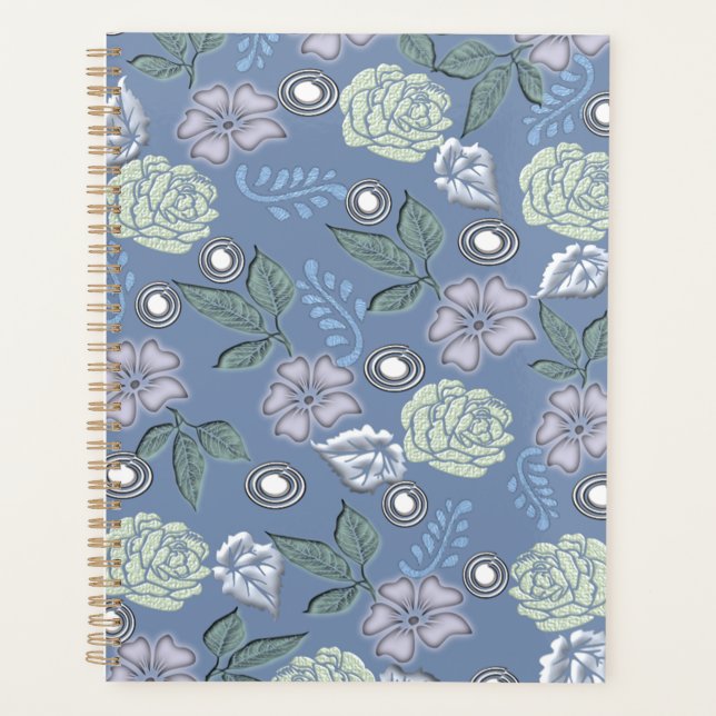Planificateur floral bleu (Devant)