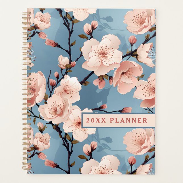 Planificateur floral de fleurs de pêcher (Devant)