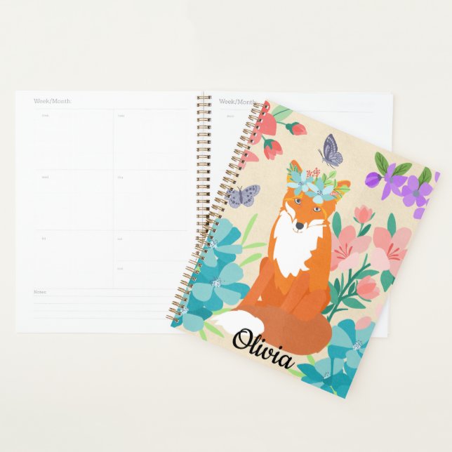 Planificateur Floral Fox (Devant avec enveloppe)