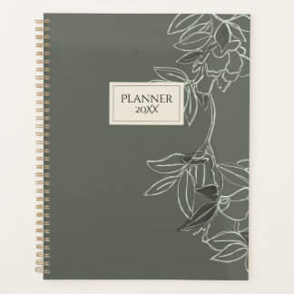 Planificateur floral minimal personnalisé 20XX