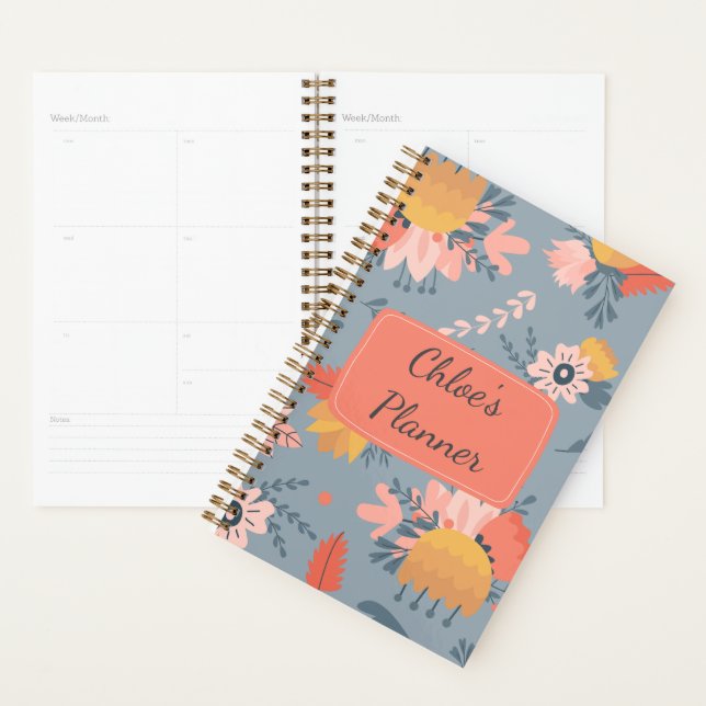 Planificateur floral - Personnalisé (Devant avec enveloppe)