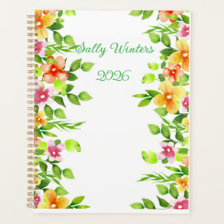 Planificateur floral personnalisé 2026