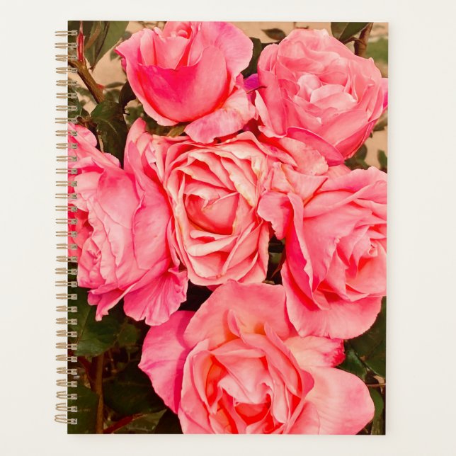 Planificateur Floral rose (Devant)