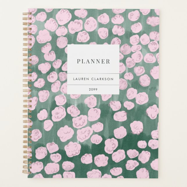 Planificateur Floral Rose Fantaisiste (Devant)