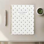 Planificateur Floral vintage<br><div class="desc">Carnet de planificateur personnalisé avec motif floral élégant et nom personnalisé.</div>