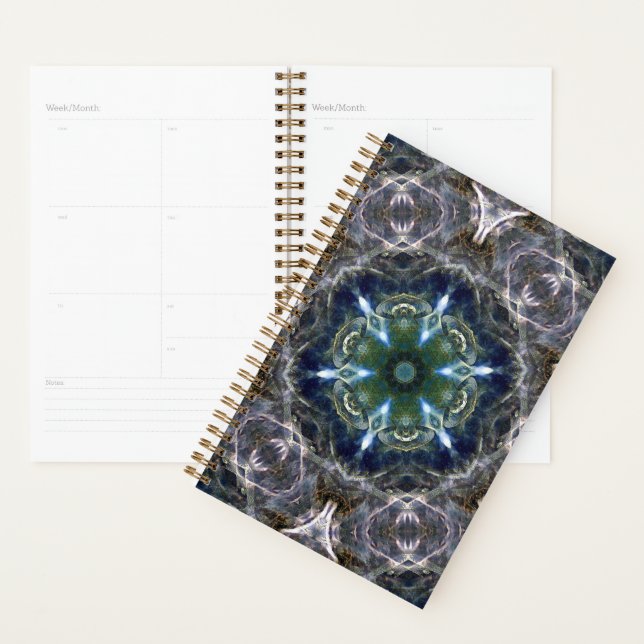 Planificateur Folk Mandala (Devant avec enveloppe)