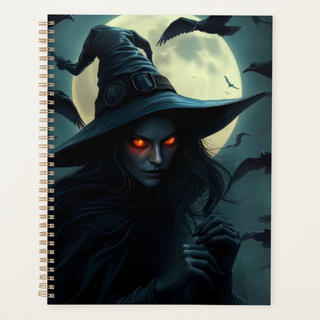 Planificateur Halloween de Sorcière Sombre | Esthé (Devant)