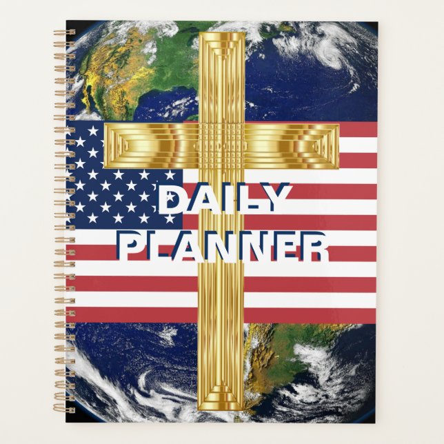 Planificateur HAMbWG avec drapeau américain, croix (Devant)