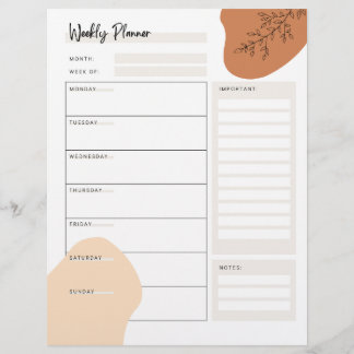 Planificateur hebdomadaire minimal