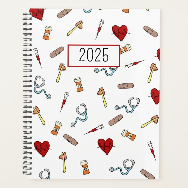 Planificateur hebdomadaire/quotidien Médicale (Devant)