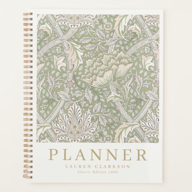 Planificateur Inspiré de l'Art Nouveau Morris (Devant)