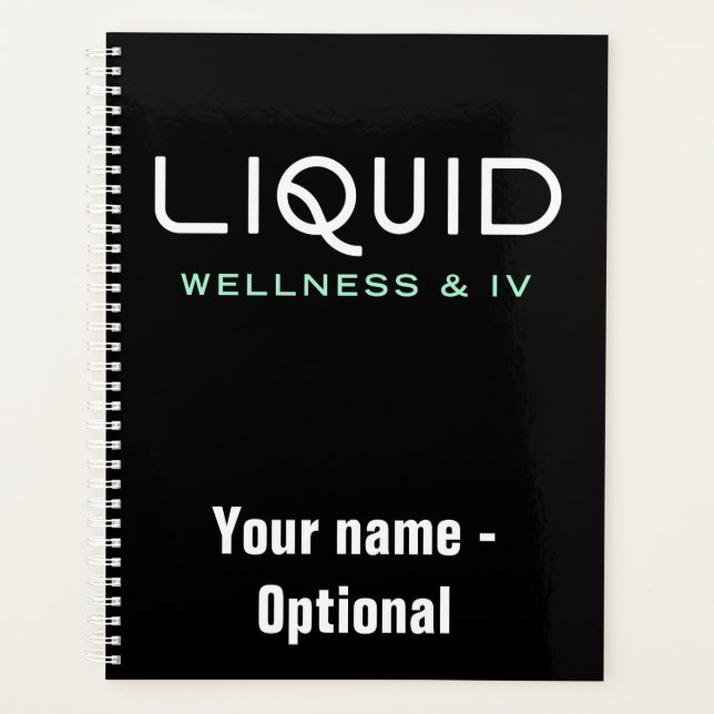 Planificateur Liquid Wellness & IV - Noir (Devant)