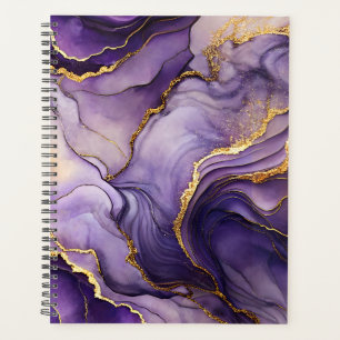 Planificateur marbré violet