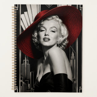 Planificateur Marilyn Monroe art déco NB avec chap