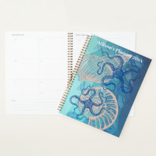 Planificateur mensuel de la mer bleue profonde Abs