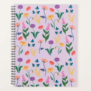 Planificateur mensuel fleur sauvage en lavande