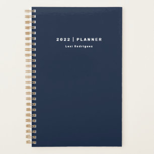 Planificateur mensuel hebdomadaire bleu marine fon