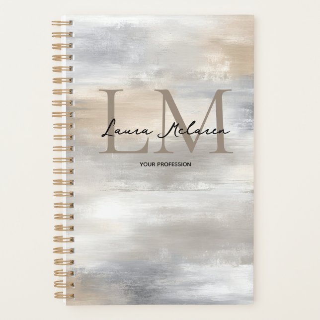 Planificateur métallisé Monogram Luxe Aesthetic (Devant)