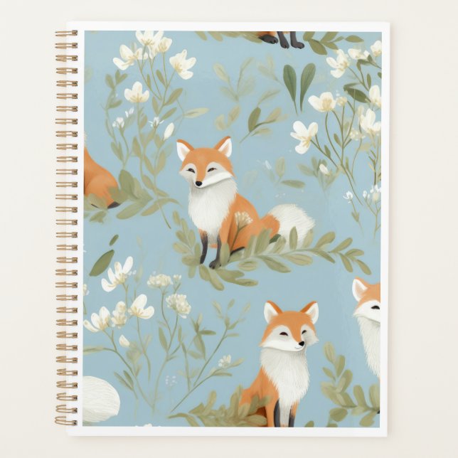 Planificateur Mignon Motif Bois Renardeau (Devant)
