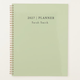 Planificateur minimal 2027 Couverture Pistache Dou
