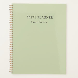 Planificateur minimal 2027 Couverture Pistache Dou