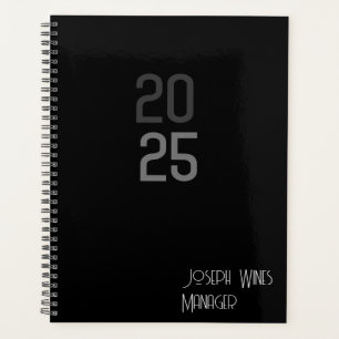 Planificateur minimal moderne Black 2025